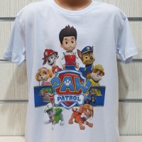 Нова детска тениска с дигитален печат PAW Patrol (Пес патрул) в бял цвят, снимка 1 - Детски тениски и потници - 36598934