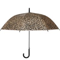Чадър тип бастун автоматичен полупрозрачен леопардов кафяв 82 см, снимка 2 - Други - 42877298