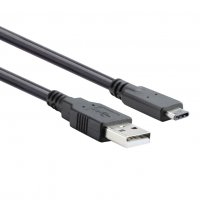 Кабел USB2.0 към Micro USB Type C 1m Черeн VCom SS001303 Cable USB/Micro USB Type C, снимка 1 - Кабели и адаптери - 34333302
