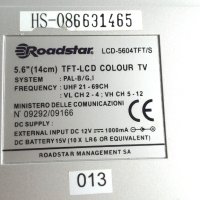 мини телевизор TV/Monitor Roadstar LCD-5604TFT, снимка 8 - Телевизори - 42149823