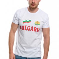 Нова мъжка тениска с трансферен печат България, знаме и герб, снимка 5 - Тениски - 27995178