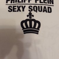 PHILIPP PLEIN бяла тениска маркова оригинална с надписи и камъни, много хубава стегната лукс материя, снимка 16 - Тениски - 37476757