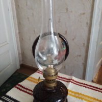 Стара газена лампа, снимка 1 - Антикварни и старинни предмети - 36613554