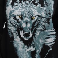 Нов дамски суичър с дигитален печат Сив вълк, Серия вълци, снимка 2 - Суичъри - 37006982