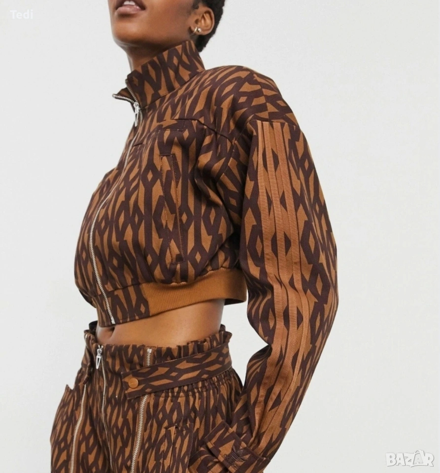 Ново Кафяво Късо Яке Adidas X Ivy Park Размер 2XL, снимка 1