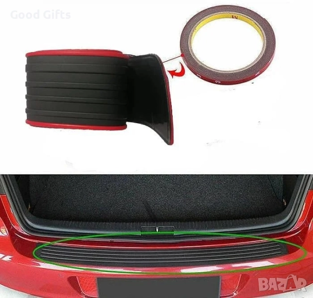 Гумена лайсна протектор за багажник 90 x 7 см – универсална защита за задна броня, снимка 1