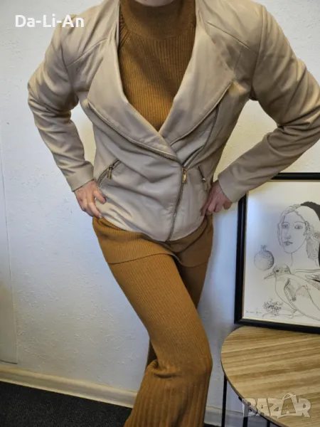 Дамско кожено яке Mango , снимка 1