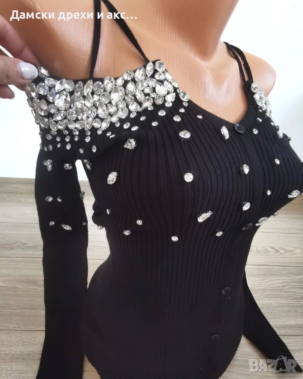 Дамска блуза с камъчета , снимка 1