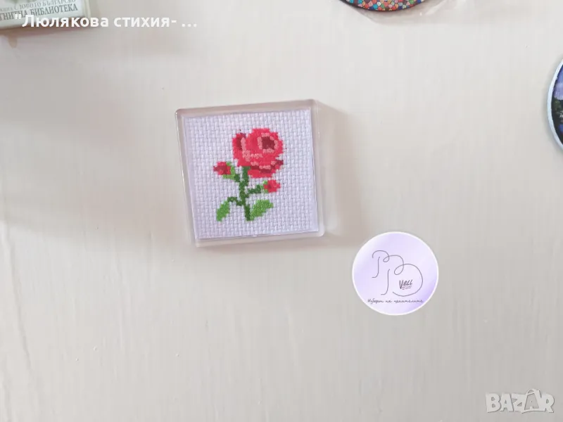 Магнитче за хладилник- "Роза", снимка 1