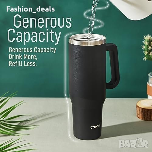 Нова CAROTE Вакуумно изолирана бутилка термос за вода неръждаема стомана 1200мл, снимка 1