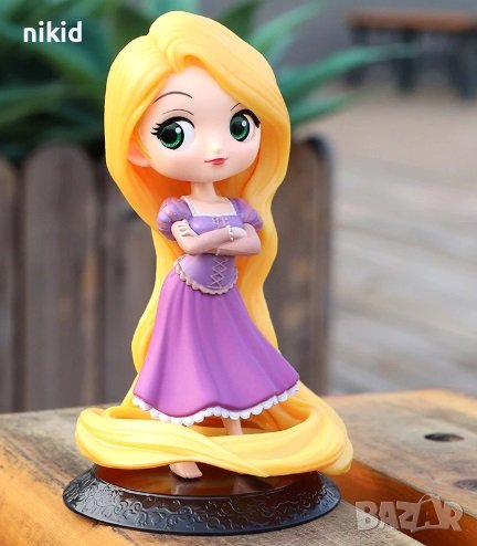 Рапунцел Rapunzel дълга коса голяма на стойка фигурка за украса на торта и игра pvc пластмаса, снимка 1