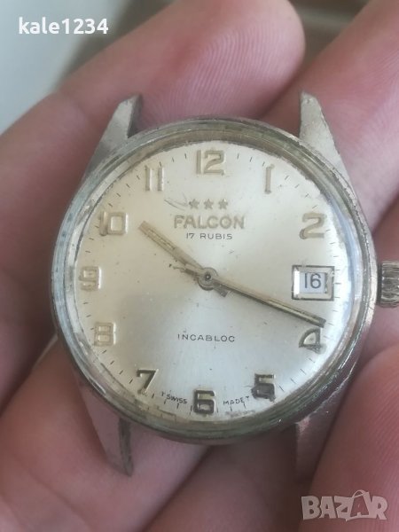 Швейцарски часовник FALCON. 17rubis. Vintage watch. Swiss made. Механичен механизъм. Мъжки часовник , снимка 1