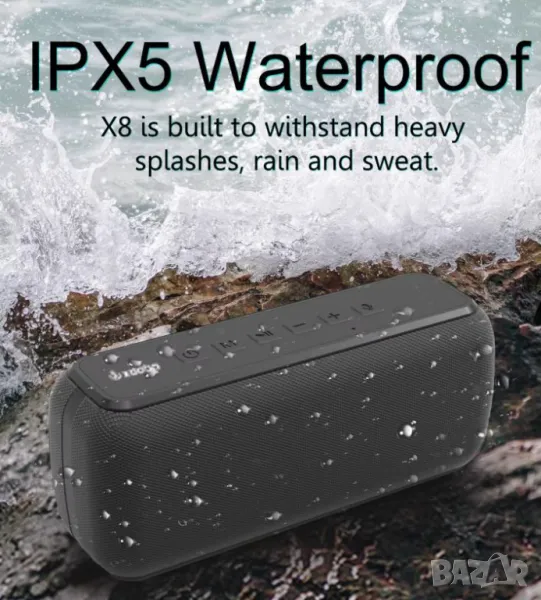 XDOBO X8 60W Portable IPX5 Waterproof Speaker Tri-Bass Subwoofer Voice Assistant 6600mAh TWS TF/AUX, снимка 1