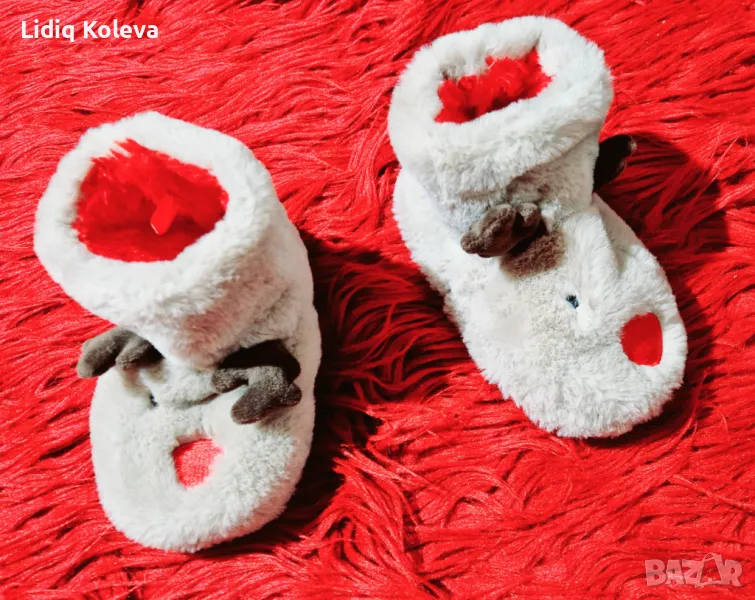 Пухкави, зимни, детски пантофки, снимка 1
