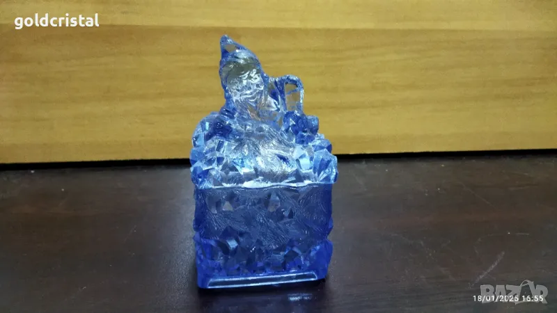 стара синя захарница джудже, снимка 1