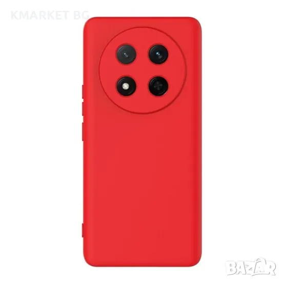 Силиконов кейс и Протектор bSmart Silicone Soft Cover, За Honor Magic7 Lite, Червен, снимка 1
