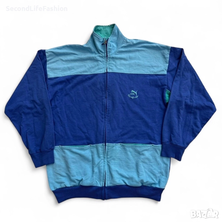Puma Classification Винтидж спортно яке размер M синьо 80-те години, снимка 1
