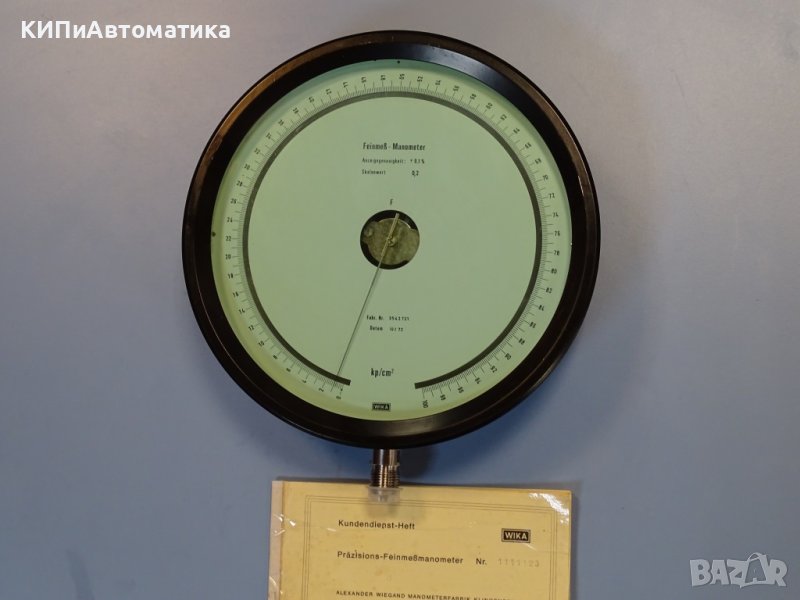 образцов манометър WIKA NG 250 model 342.11 100Bar, снимка 1