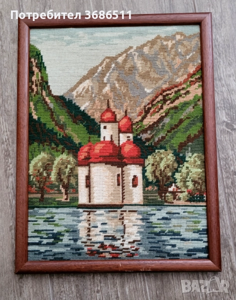 Гоблен в дървена рамка, снимка 1