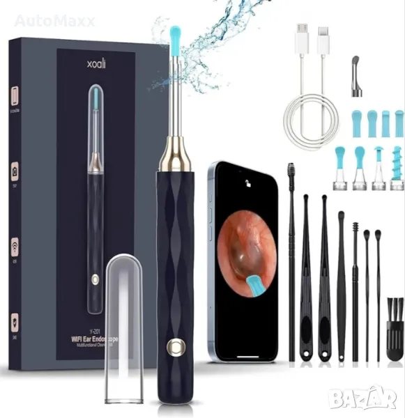 Комплект за премахване на ушна кал, 1080P FHD безжична камера за уши 

, снимка 1