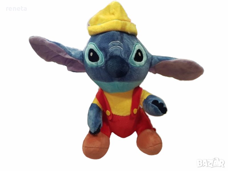 Играчка Ahelos, Stitch с гащеризон, Плюшена, Многоцветно, 28 см, снимка 1