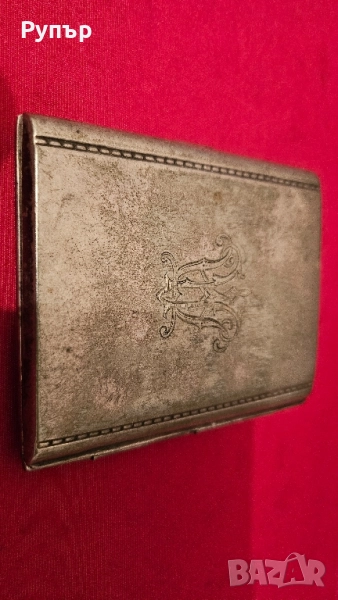 стара посребрена и позлатена табакера, снимка 1