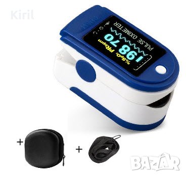 Пулсоксиметър за пръст  , уред за измерване на пулс и кислород в кръвта, снимка 1