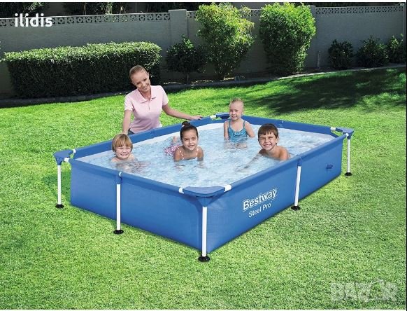 Сглобяем басейн Bestway Splash Jr. Frame 221 x 150 x 43 cm, снимка 1