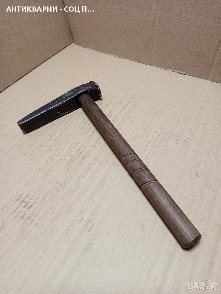 Соц Стар Ръчно Кован Кожарски Обущарски Занаятчийски Чук. Номер 498., снимка 1