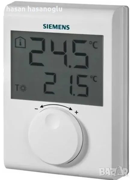 Чисто ново термостат за отопление Siemens с LCD дисплей, с батерия, RDH100, Бял, снимка 1