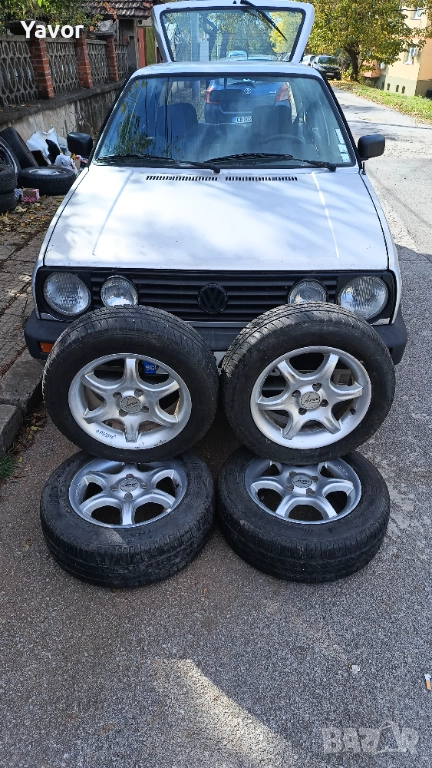 Слуминиев Джанти с гуми 14" VW 4x100, снимка 1