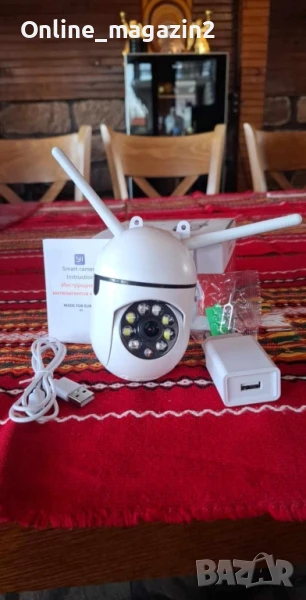 Куполна WiFi камера с нощно виждане – 4MP, снимка 1