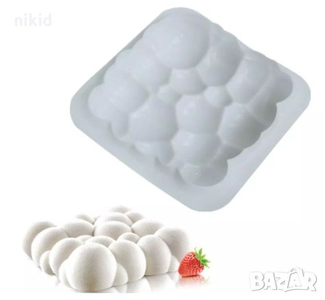 3D Голям Облак мехури балони силиконова форма молд десерт мус сладкиш, снимка 1