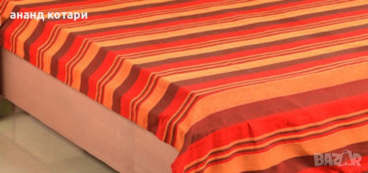 Памучен чаршаф ръчно тъкан-Индия, снимка 1