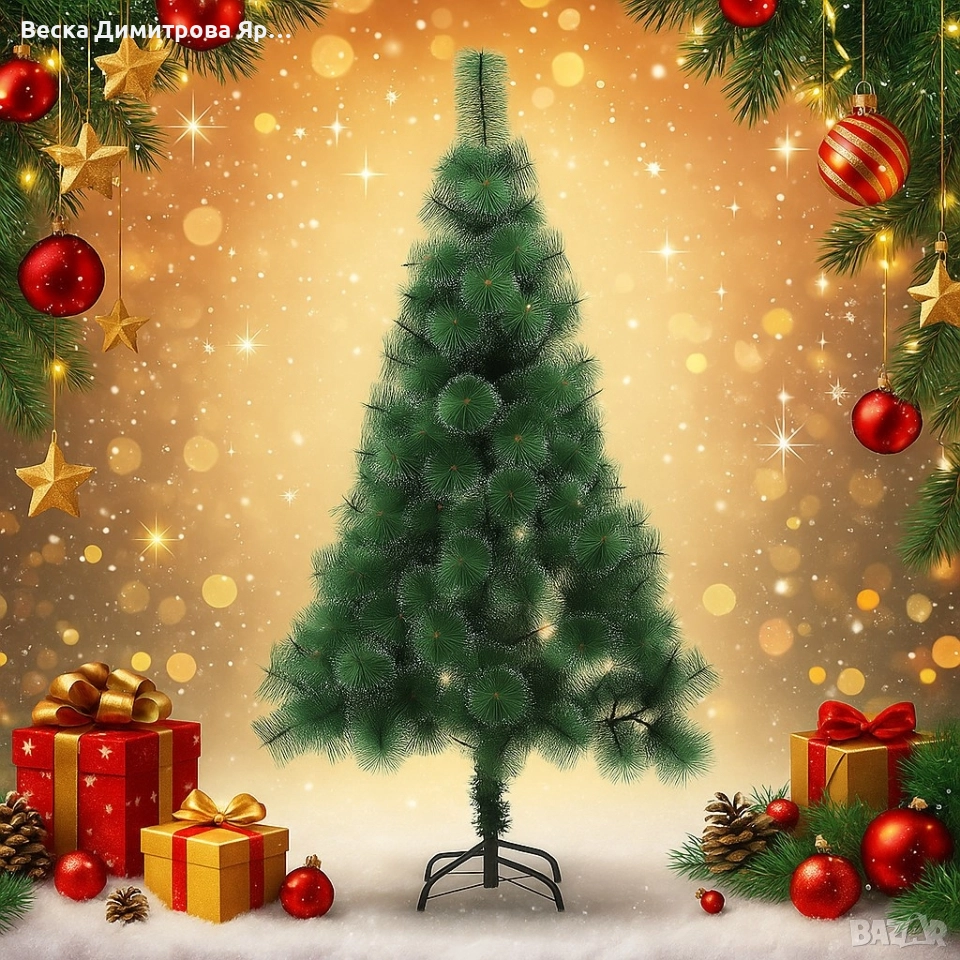 Гъста Коледна елха - заснежена, размери от 60см до 240см, снимка 1