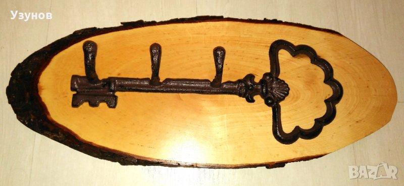 Закачалка от дърво (дървена закачалка) за механа в битов / винтидж стил, снимка 1