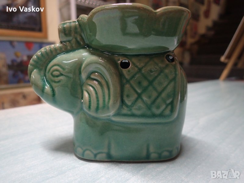 свещник керамика Слон, снимка 1