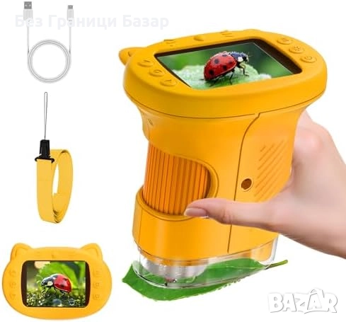 Нов Образователен микроскоп за деца 1000X с фото и видео функции Играчка, снимка 1