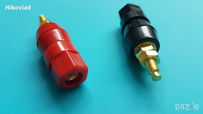 Позлатени клеми тип банан, снимка 1