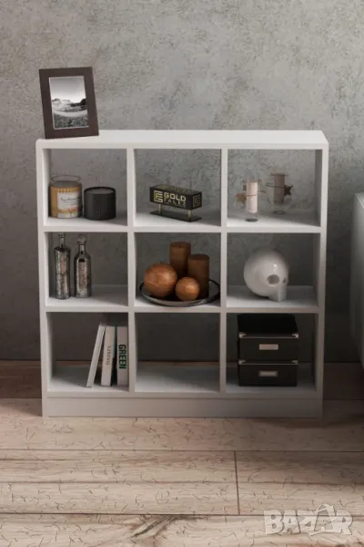Дървена етажерка с 9 отделения 88х91см - два цвята, снимка 1