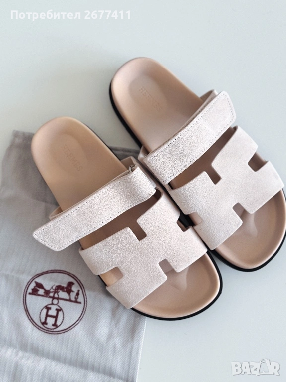 Дамски розови сандали Hermes , снимка 1