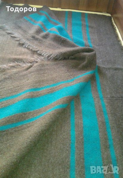 Домашно тъкано одеяло от чиста вълна, снимка 1