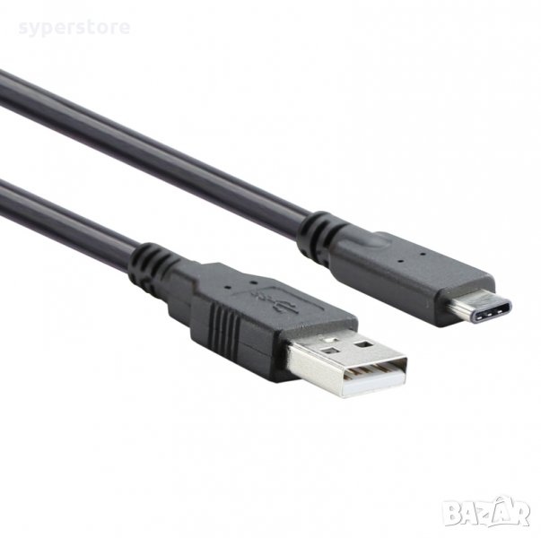 Кабел USB2.0 към USB Micro Type C 1.8m Черен За бързо Зареждане VCom SS001361 Cable USB-Type C M/M, снимка 1