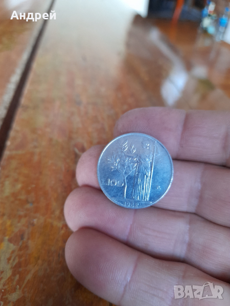 Монета 100 Лирети 1982, снимка 1