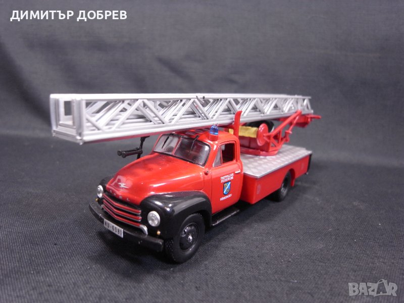1/43 МЕТАЛНА КОЛИЧКА МАЩАБЕН МОДЕЛ КАМИОН ПОЖАРНА КОЛА OPEL BLITZ, снимка 1