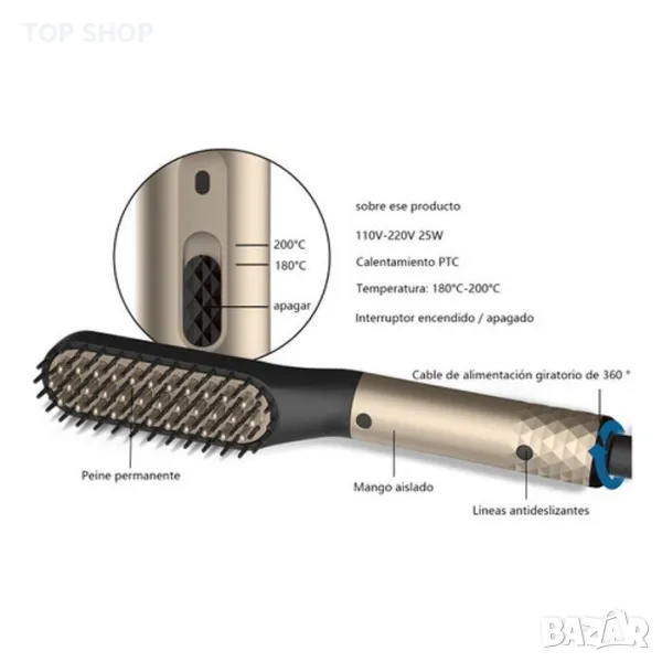 Четка/ преса за брада и коса AKIMO, снимка 1