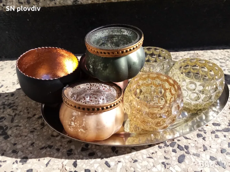 Нови свещници, стъклени, снимка 1