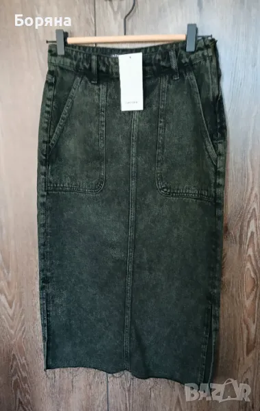 Zara нова с етикет пола сив деним, снимка 1