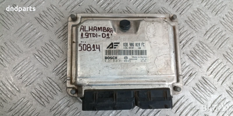 Компютър Seat Alhambra 1.9TDI 2001г. 038906019FC 0281010751 , снимка 1