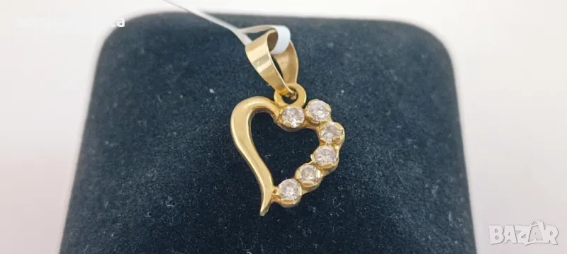 Златна висулка сърце-1,10гр/14, снимка 1